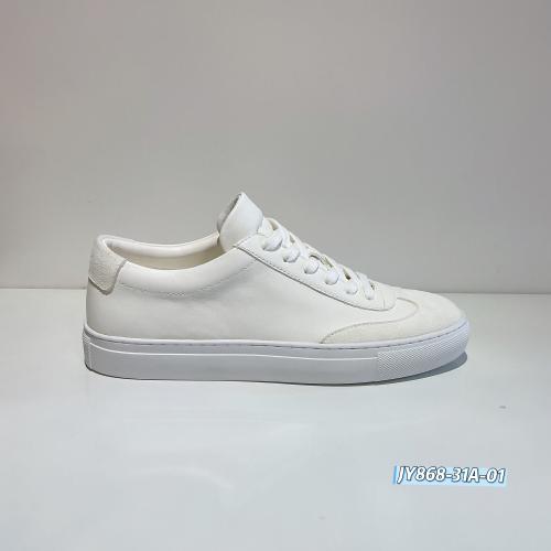 2026 New Genuine Leather Retro Sneakers with Rubber Outsole