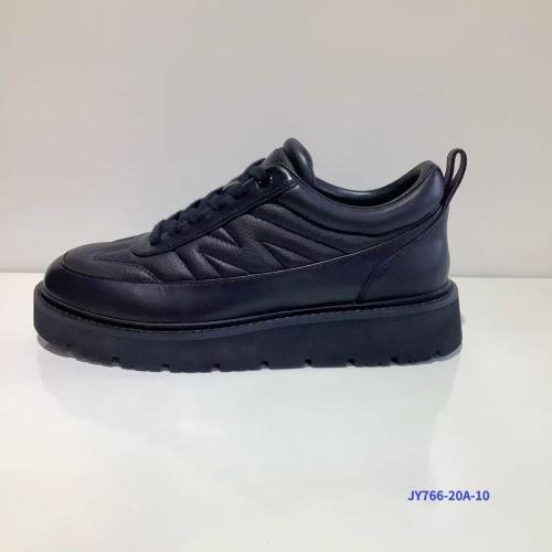 2026 New V Quilted Cow Leather Platform Casual Shoes Full Cow Lining Cow Insole Foam Welt Reinforced Sole Black White Height Increasing Leather Sneakers